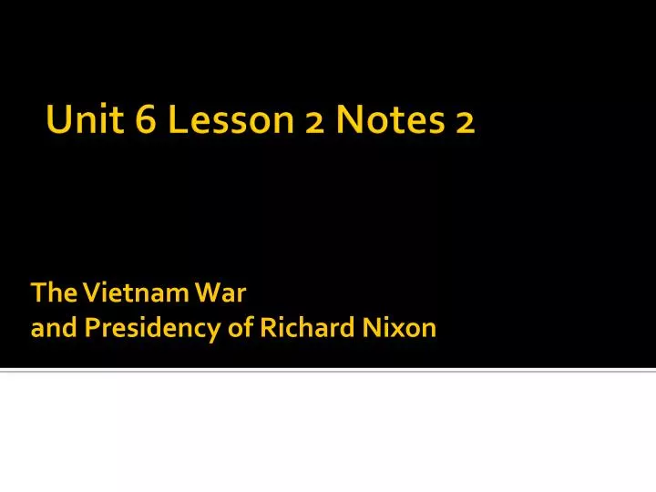 the vietnam war and presidency of richard nixon