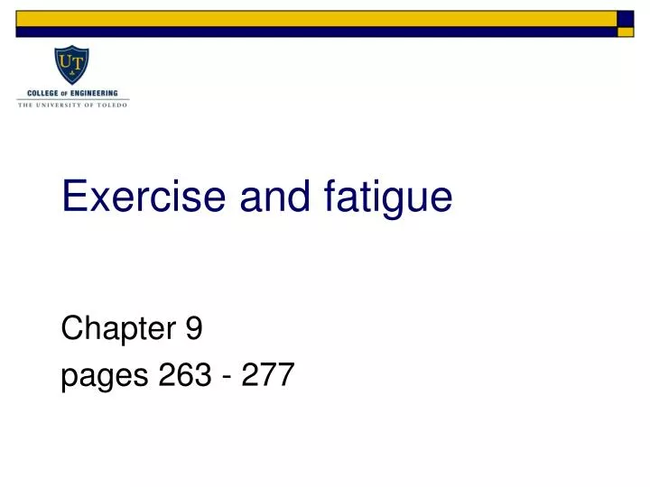 exercise and fatigue