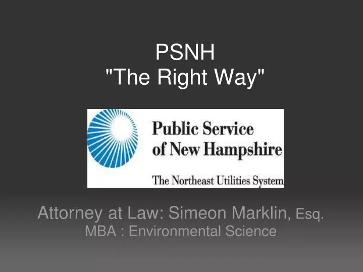 psnh the right way