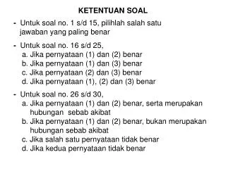 ketentuan soal