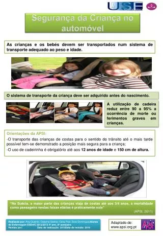 seguran a da crian a no autom vel
