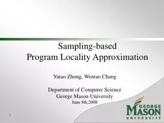 Sampling-based Program Locality Approximation