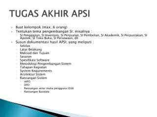 tugas akhir apsi