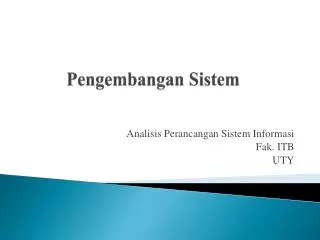 pengembangan sistem