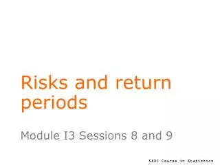 Risks and return periods