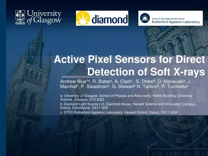 active pixel sensors for direct detection of soft x rays
