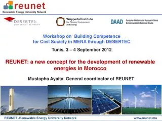 REUNET: a new concept for the development of renewable energies in Morocco