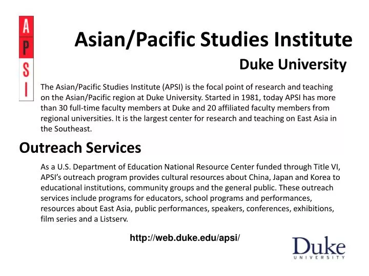 asian pacific studies institute