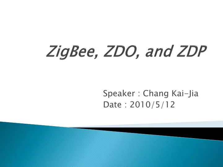 zigbee zdo and zdp