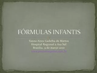f rmulas infantis