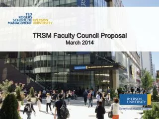 TRSM Faculty Council Proposal March 2014