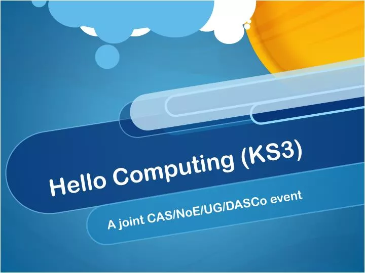hello computing ks3