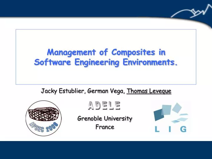 management of composites in software engineering environments