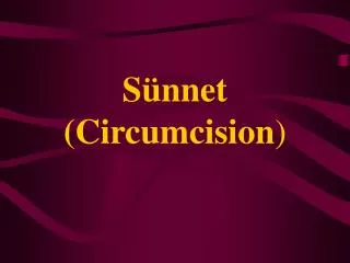 s nnet circumcision