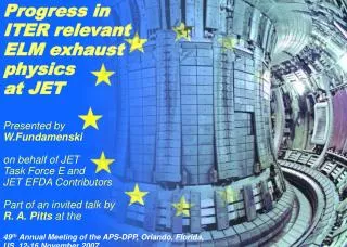 Progress in ITER relevant ELM exhaust physics at JET