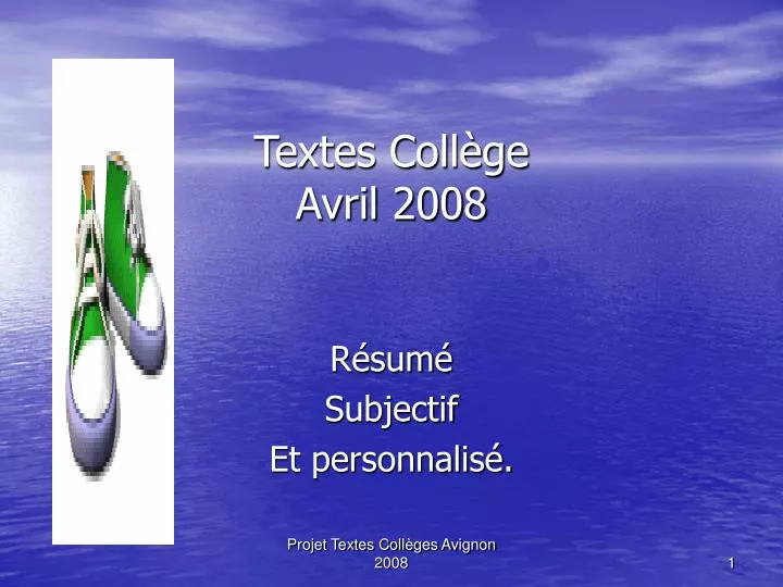 textes coll ge avril 2008