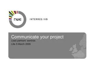 Communicate your project