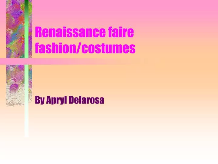 renaissance faire fashion costumes