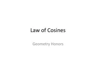 Law of Cosines