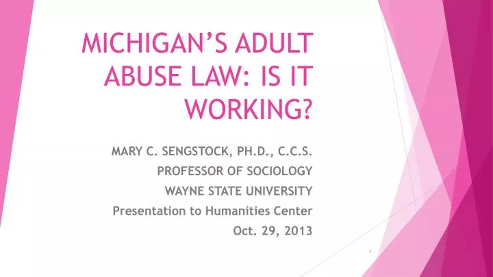 michigan s adult abuse law is it working
