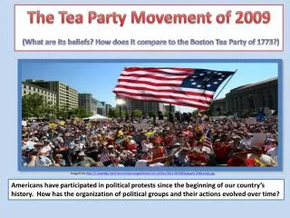 The Tea Party Movement of 2009