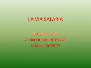 la via salaria