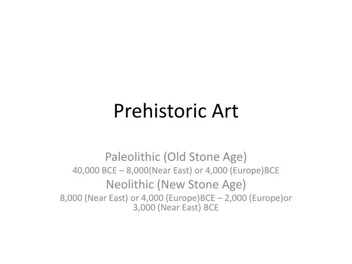prehistoric art
