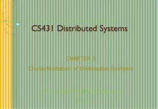 CS431 Distributed Systems
