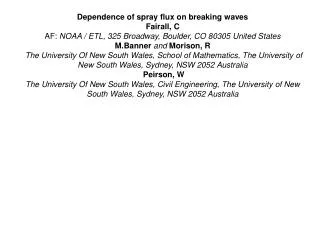 Production and Removal at the sea-air interface