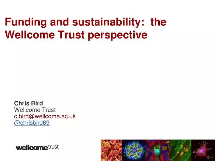funding and sustainability the wellcome trust perspective