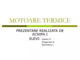 motoare termice