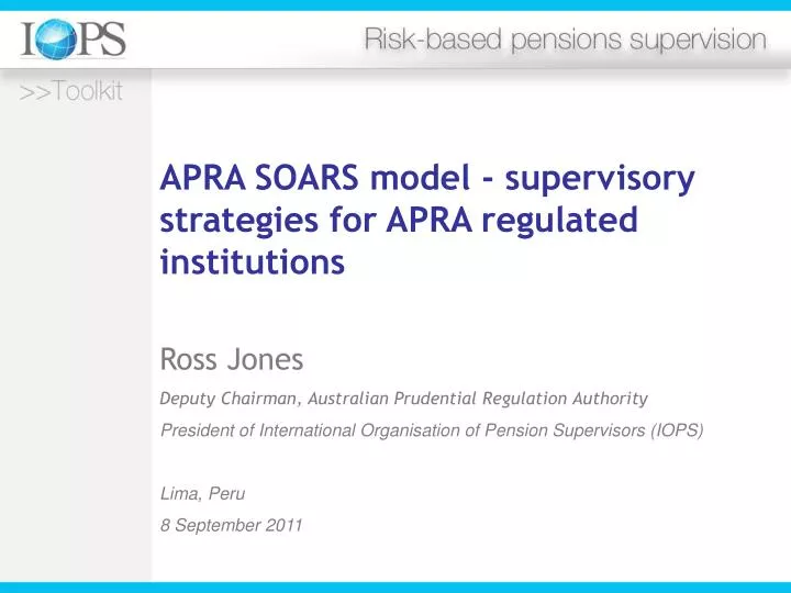 apra soars model supervisory strategies for apra regulated institutions