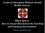 Black Spaces: Creating Inclusive Teaching and Learning Environments - slide 1