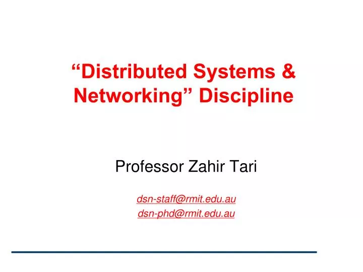 distributed systems networking discipline