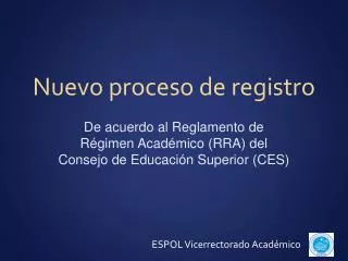 nuevo proceso de registro