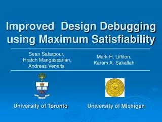 Improved Design Debugging using Maximum Satisfiability