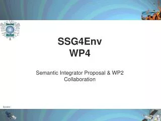 SSG4Env WP4