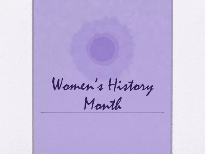 women s history month