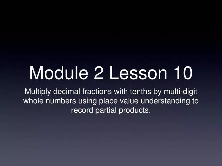module 2 lesson 10