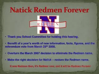 Natick Redmen Forever