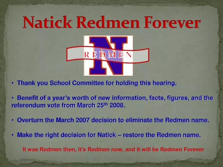 natick redmen forever