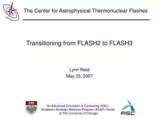 Transitioning from FLASH2 to FLASH3