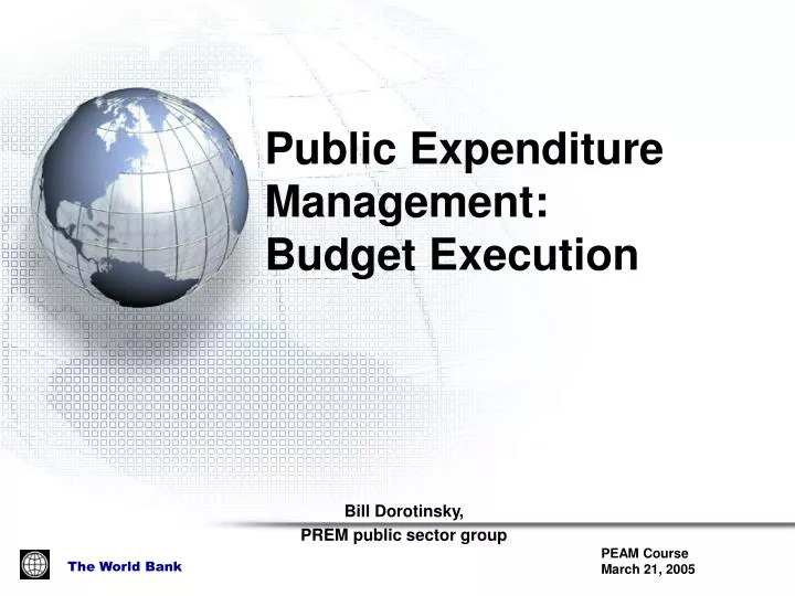 public expenditure management budget execution