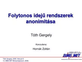 folytonos idej rends zerek anonimit sa