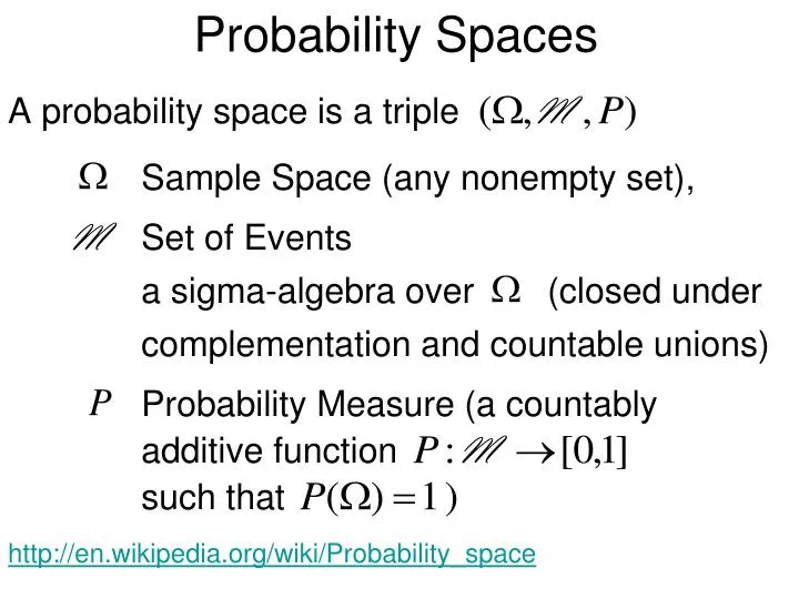 probability spaces