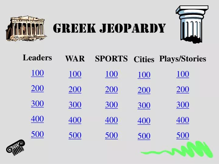 greek jeopardy