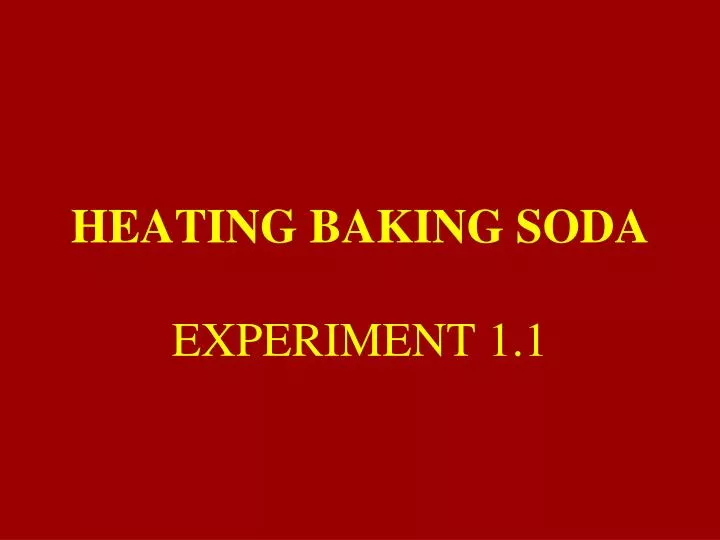 heating baking soda