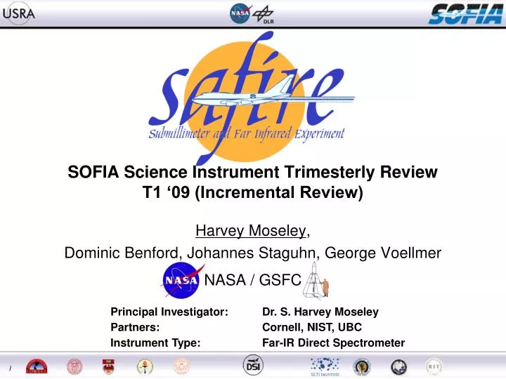 sofia science instrument trimesterly review t1 09 incremental review