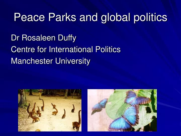 peace parks and global politics
