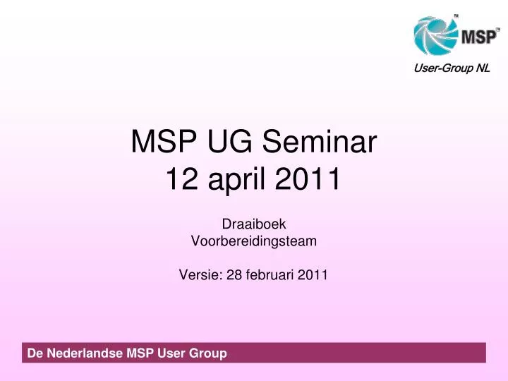 msp ug seminar 12 april 2011